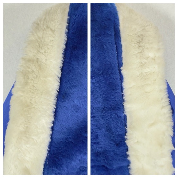 Vintage Sukajan Souvenir Jacket Korea Dragon Tiger Satin Blue Hooded Brad - Picture 5 of 16